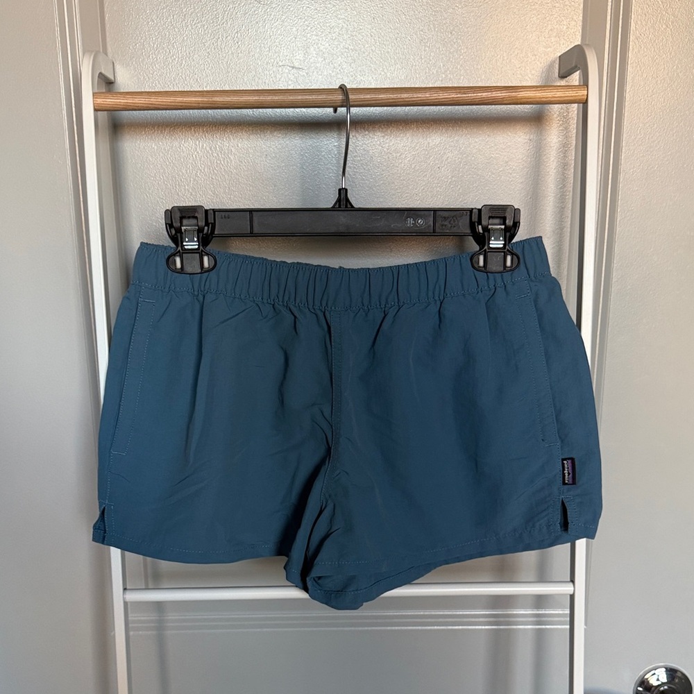 Patagonia Teal Elastic Waistband Shorts